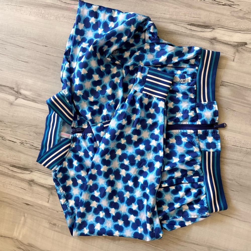 FP Movement by Free People Blue Multi-Spot Bomber Jacket - Picture 2 of 6
